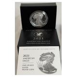 2021 W-American Eagle One Ounce Proof Silver Bullion Coin - original package with COA 2021 W-American Eagle One Ounce Proof Silver Bullion Coin - original package with COA