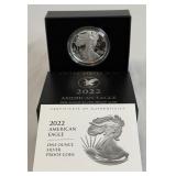 2022 W-American Eagle One Ounce Proof Silver Bullion Coin - original package with COA 2022 W-American Eagle One Ounce Proof Silver Bullion Coin - original package with COA