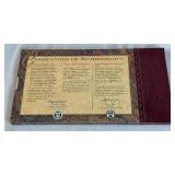 1994 The Thomas Jefferson Coinage and Currency Set - original packaging, internal case damaged 1994 The Thomas Jefferson Coinage and Currency Set - original packaging, internal case damaged