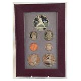 1992 Prestige Olympic Silver Proof Set 7 Coins - plastic case only, no COA, minor damage on some coins 1992 Prestige Olympic Silver Proof Set 7 Coins - plastic case only, no COA, minor damage on some coins