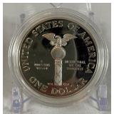 1989 S-Proof Congress Bicentennial Silver Dollar - just the coin in a protective plastic case 1989 S-Proof Congress Bicentennial Silver Dollar - just the coin in a protective plastic case