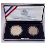 1992 Columbus Quincentenary 2 coin proof set - case is fire damaged, no COA but coins appear to be in good shape 1992 Columbus Quincentenary 2 coin proof set - case is fire damaged, no COA but coins appear to be in good shape