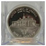 1982 S-George Washington Half Dollar 250th Anniversary Coin uncirculated - coin in cello shrink wrap with cardboard description case 1982 S-George Washington Half Dollar 250th Anniversary Coin uncirculated - coin in cello shrink wrap with cardboard description case