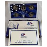 2000 State Quarters Proof Set - original package with COA 2000 State Quarters Proof Set - original package with COA