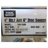 Tool Shop 4' Belt and 6' Disc Sander