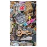 Cherub Wall Shelf and Various Vintage Items Cherub Wall Shelf and Various Vintage Items