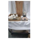 Shell Trinket Box, Tea Set, Painted Egg Décor Shell Trinket Box, Tea Set, Painted Egg Décor