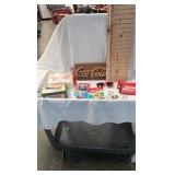 Coca Cola Napkins, tins, wood décor sign, wallets Coca Cola Napkins, tins, wood décor sign, wallets