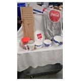 Coke Polar Bear Bowl Set, Tins, Frisbee, Shirt Coke Polar Bear Bowl Set, Tins, Frisbee, Shirt