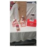 Coke Bear Figures, Snow Village Billboard- Soda Fountain Coke Bear Figures, Snow Village Billboard- Soda Fountain