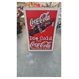 Coca Cola Advertising Sign w/Sample Stand, and Shelf Brackets Coca Cola Advertising Sign w/Sample Stand, and Shelf Brackets