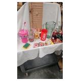 Coke Glass Pitcher, Bottles, Playing Cards Coke Glass Pitcher, Bottles, Playing Cards