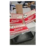 Lot of Coca Cola Recycling Advertising Signs Lot of Coca Cola Recycling Advertising Signs