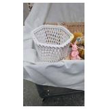 Vintage Easter Lot with Glass Woven Basket Vintage Easter Lot with Glass Woven Basket
