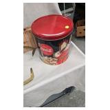 Brass Ice Tong Paper Towel Holder and Coke Tin Brass Ice Tong Paper Towel Holder and Coke Tin