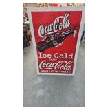 Coca Cola Advertising Sign w/Sample Stand, and Shelf Brackets Coca Cola Advertising Sign w/Sample Stand, and Shelf Brackets