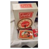 Coke Clock, Pitcher, Bottles, Cards Coke Clock, Pitcher, Bottles, Cards