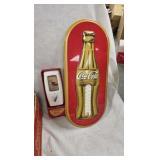 Coca Cola Themometer, Bottle Opener, 4 cases bottles Coca Cola Themometer, Bottle Opener, 4 cases bottles
