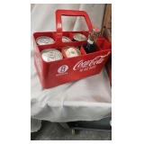 Coke Wood Case, Bottles, Cans, 1998 Holiday Carrier Coke Wood Case, Bottles, Cans, 1998 Holiday Carrier