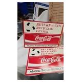 Lot of Coca Cola Recycling Advertising Signs Lot of Coca Cola Recycling Advertising Signs