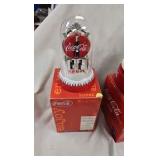 Coca Cola Clock and Rotatin Polar Bear Figure Coca Cola Clock and Rotatin Polar Bear Figure