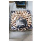 Shell Trinket Box, Tea Set, Painted Egg Décor Shell Trinket Box, Tea Set, Painted Egg Décor