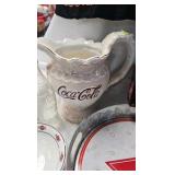 Coke Pocelain Pitcher, tray, Die Cast, Etc Coke Pocelain Pitcher, tray, Die Cast, Etc