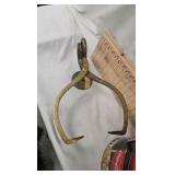 Brass Ice Tong Paper Towel Holder and Coke Tin Brass Ice Tong Paper Towel Holder and Coke Tin