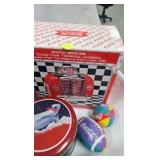 Coca Cola Trays, Tin, Cup, Tabletop Musical Bank Coca Cola Trays, Tin, Cup, Tabletop Musical Bank