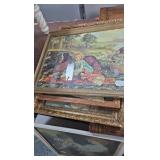 Vintage Pictures with Clock Vintage Pictures with Clock