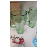 Coke Delivery Truck from Snow Village and Glasses Coke Delivery Truck from Snow Village and Glasses