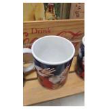 Coke Snow Village Billboard, Decorative Bench, Trays and Misc Coke Snow Village Billboard, Decorative Bench, Trays and Misc