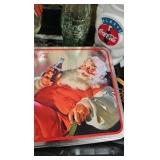 Coke Clock, Goblet, Tin, and Books Coke Clock, Goblet, Tin, and Books