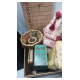 Vintage Baxes, doll, lampshade Vintage Baxes, doll, lampshade