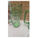 Coke Delivery Truck from Snow Village and Glasses Coke Delivery Truck from Snow Village and Glasses