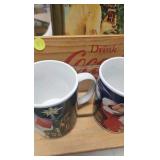 Coke Snow Village Billboard, Decorative Bench, Trays and Misc Coke Snow Village Billboard, Decorative Bench, Trays and Misc