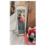 Coca Cola Thermometer, Cookie Jar and Tins Coca Cola Thermometer, Cookie Jar and Tins