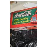 Coca Cola Wood Crate, Bottles, '99 Holiday Classic Carrier Coca Cola Wood Crate, Bottles, '99 Holiday Classic Carrier