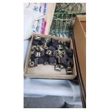 Vintage Wood Blocks, Sewing Box, Handkerchiefs, etc Vintage Wood Blocks, Sewing Box, Handkerchiefs, etc