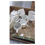 Shell Trinket Box, Tea Set, Painted Egg Décor Shell Trinket Box, Tea Set, Painted Egg Décor