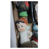 Collectibles, shell wallet purse, cups, doll chair and misc Collectibles, shell wallet purse, cups, doll chair and misc