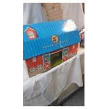 Meadow Lane Farm Tin Lith Barn and Die Cast Toy Meadow Lane Farm Tin Lith Barn and Die Cast Toy