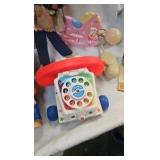 Vintage Tin Lith Bucket and Watering Can-Rubber Toys Vintage Tin Lith Bucket and Watering Can-Rubber Toys