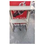 Coca Cola Advertising Sign w/Sample Stand, and Shelf Brackets Coca Cola Advertising Sign w/Sample Stand, and Shelf Brackets