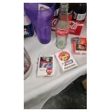 Coke Clock, Pitcher, Bottles, Cards Coke Clock, Pitcher, Bottles, Cards