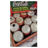 Coke Wood Case, Bottles, Cans, 1998 Holiday Carrier Coke Wood Case, Bottles, Cans, 1998 Holiday Carrier