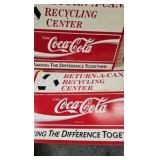 Lot of Coca Cola Recycling Advertising Signs Lot of Coca Cola Recycling Advertising Signs