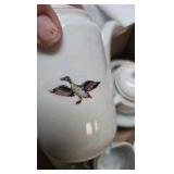 Shell Trinket Box, Tea Set, Painted Egg Décor Shell Trinket Box, Tea Set, Painted Egg Décor