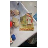 Vintage Tin Lith Bucket and Watering Can-Rubber Toys Vintage Tin Lith Bucket and Watering Can-Rubber Toys