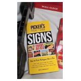 Coke Clock, Goblet, Tin, and Books Coke Clock, Goblet, Tin, and Books